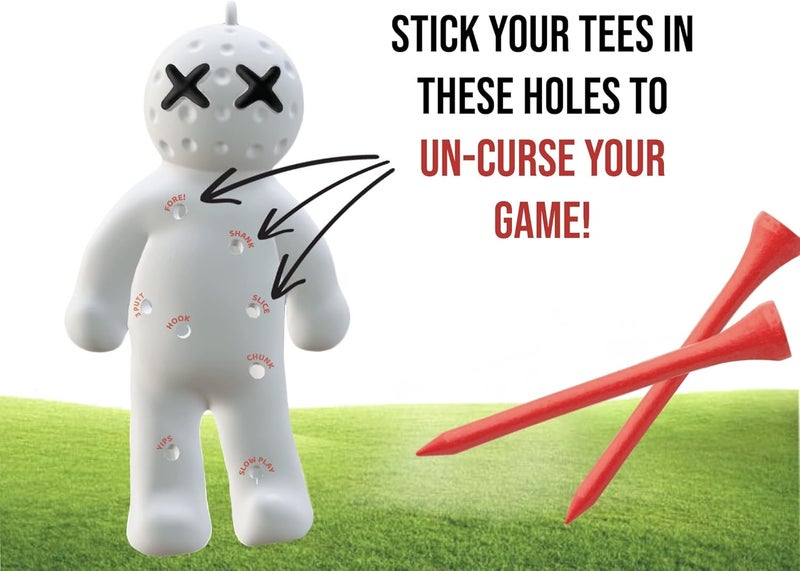 Voodoo Golf Ball Tee Holder | Novelty Keychain Accessory for Bag | Gifts for Men | Fits 3 1/4, 2 3/4, 1 1/2 Tees - Image 2